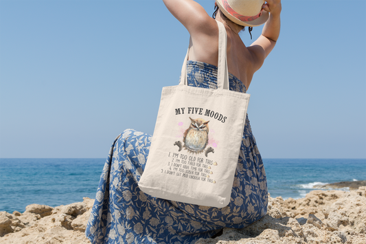 Moody Owl Eco Tote Bag