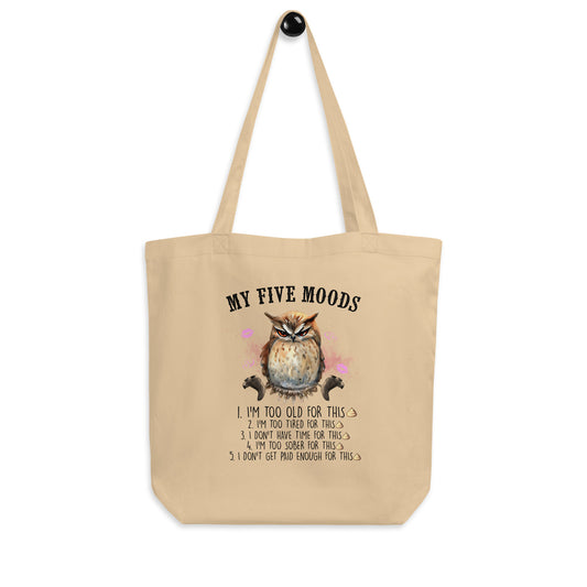 Moody Owl Eco Tote Bag