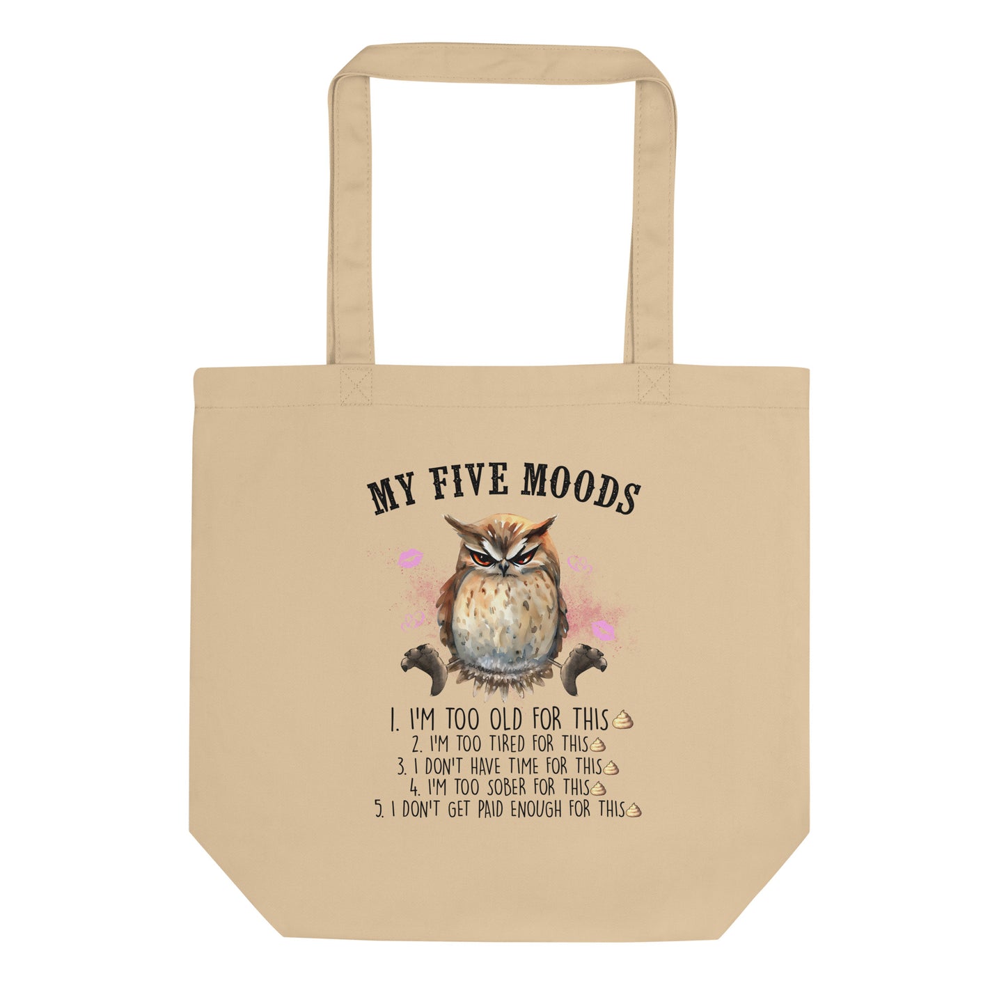 Moody Owl Eco Tote Bag