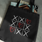 Tic-Tac-Toe Hearts Eco Tote Bag