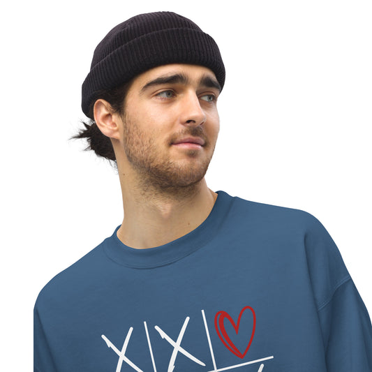 Tic-Tac-Toe Hearts Unisex Sweatshirt